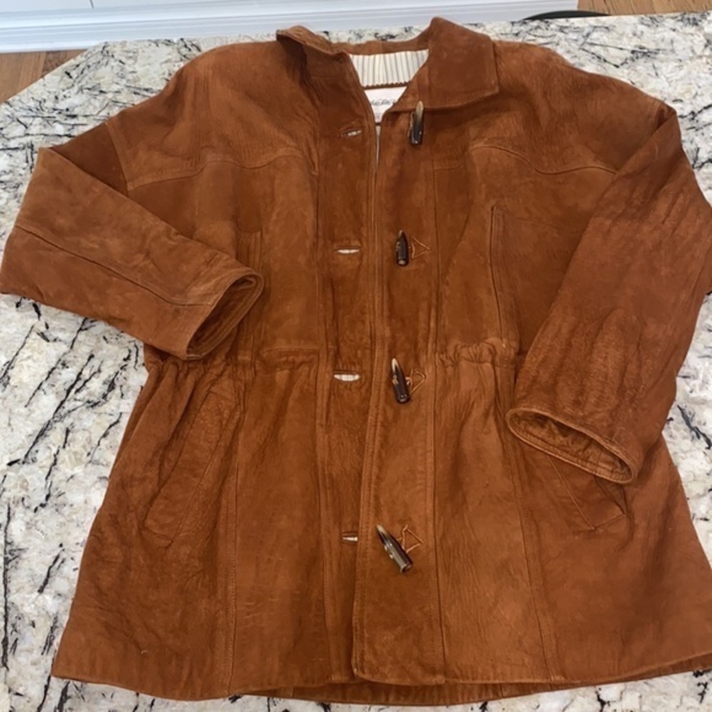 Saks Fifth Avenue Men's Suede Toggle Peacoat in Brown